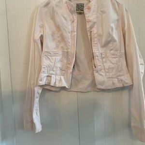 Rare Vintage Lucky Brand Light Pink Blazer Jacket Y2K